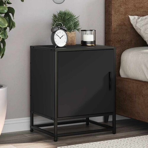 vidaXL Noćni ormarići 2 kom crni 40x31x50 cm Konstruirano drvo i metal Cijene