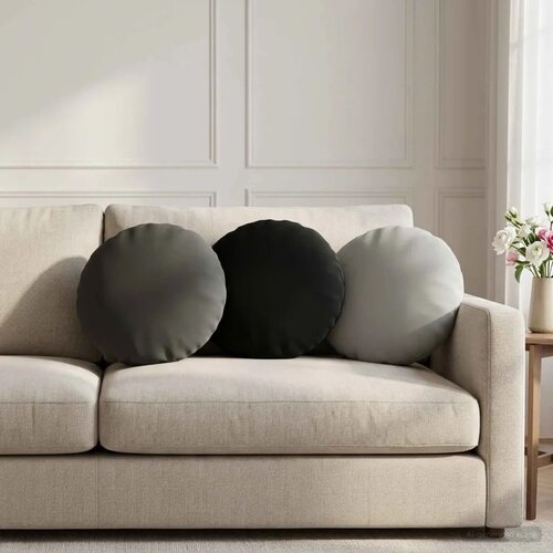  Presvlaka za jastuk 2 pcs HEERLEN Siva &Oslash; 30 cm Poliester - Siva &Oslash; 30 cm 2 Cijene