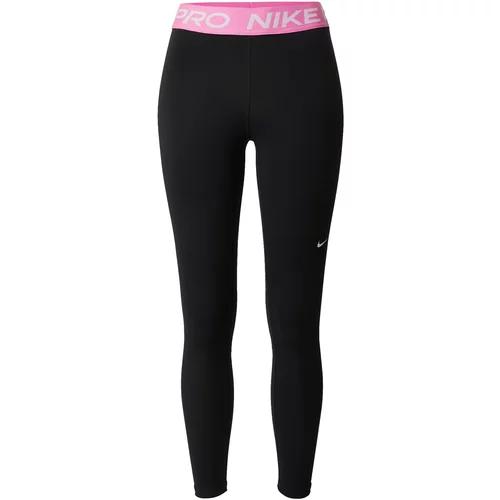 Nike Športne hlače roza / črna / bela