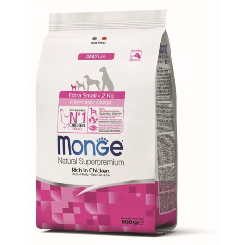 Monge Natural superpremium dog extra small puppy and junior 800 g Slike