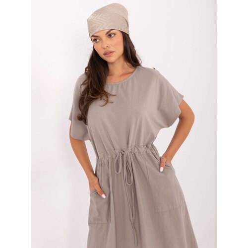 Och Bella Dress-TW-SK-BI-6-2041.89-dark beige Slike