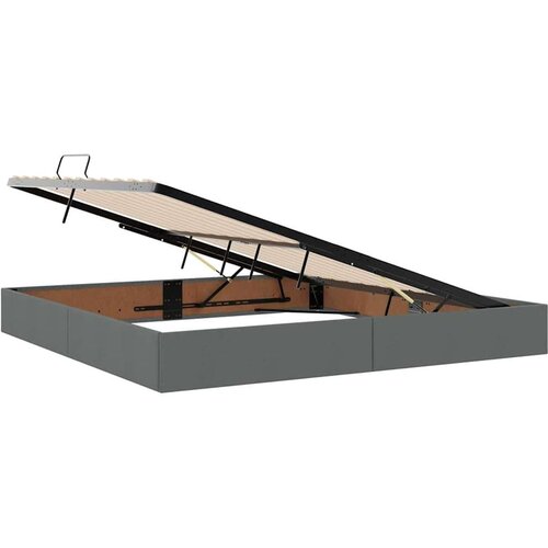  Krevet s madracem i skladi&amp;scaron;tem Tamno siva 200 x 200 cm Slike