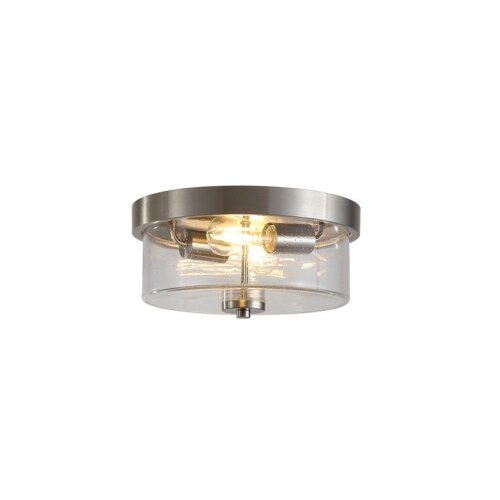 Searchlight 66210-2SS-kupatilska plafonska lampa PRESTON 2xE27/60W/230V IP44 pr.33cm srebrna Slike