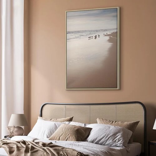  Slika - Autumn Beach (1 Part) Vertical 60x90 U prirodnom drvenom okviru Slike