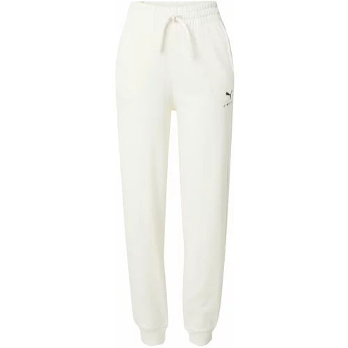 Puma Sportske hlače svijetlosmeđa / crna / bijela