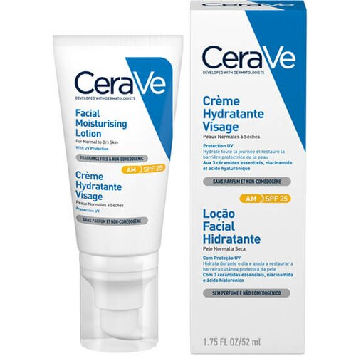 CeraVe hidratantna nega za lice spf 25 za normalnu do suvu kožu, 52 ml Slike