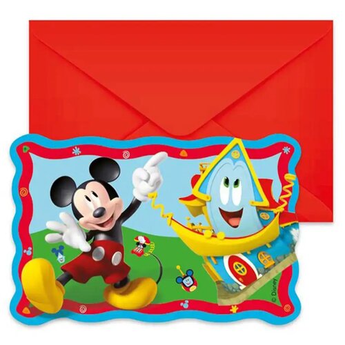Procos Disney+Mickey+mi&scaron;ja+zabava+vabilo+6-delni+set Cene
