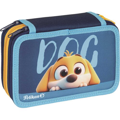 Pelikan pernica Happy Animals 3 zip s priborom - dezen 2 (pas) Slike