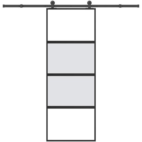  Klizna vrata s priborom 76 x 205 cm kaljeno staklo i aluminij Cijene