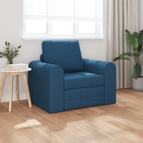 VidaXL Floor Sofa Bed 2-in-1 Modra 98x71x83 cm Tkanina Slike