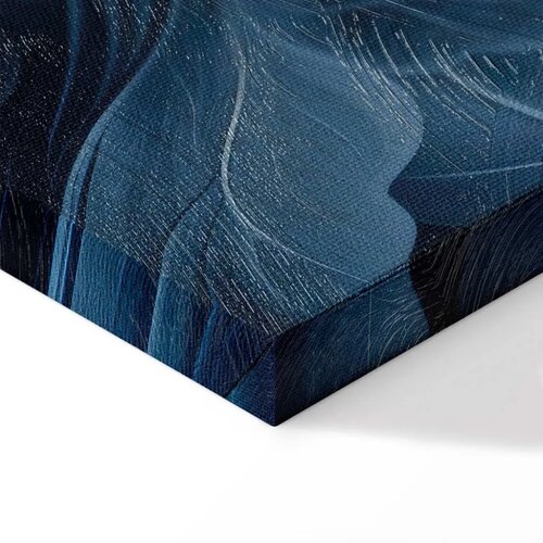 Slika - Abstract Ornaments Dark Blue Victorian Leaves 30x20 Premium Print Slike