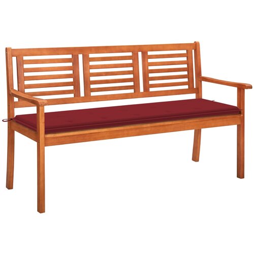 3 Vrtna klop za 3 osebe z blazino 150 cm trden evkaliptus Slike