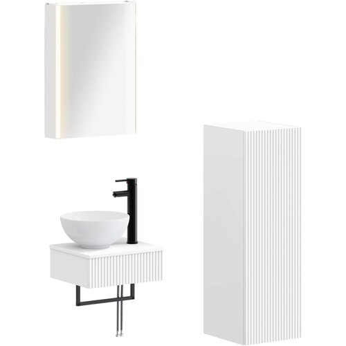  Set ormarića za kupaonicu 4 pcs Bijela 43 x 11,5 x 60,5 cm Cijene