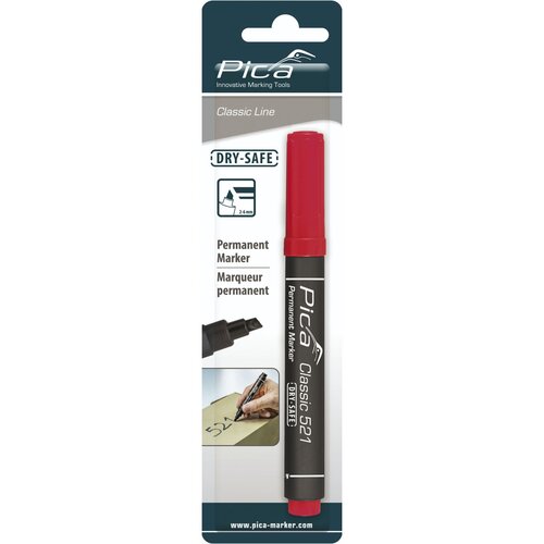 Pica - Marker Permanentmarker 2-6mm, Keil spitze, rot / SB Slike