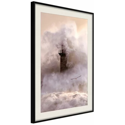  Poster - Lighthouse During a Storm 20x30