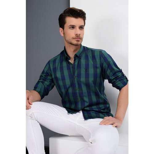 Dewberry G665 MEN&amp;#039;S SHIRT-NAVY-GREEN Slike