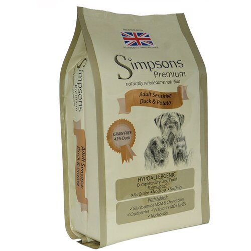 Simpsons Premium Sensitive Adult raca & krompir - Varčno pakiranje: 2 x 12kg Cene