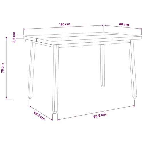  120 x 80 x 75 cm Čvrsto drvo akacije Bijela i crna Pravokutni - Bijela i crna 120 x 80 x 75 cm Četvrtasto Slike
