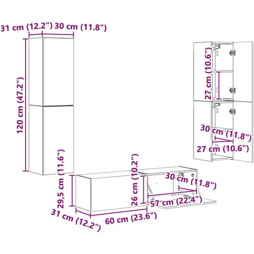 3 pcs Siva Sonoma - - Siva - 56.59 - 30 x 31 x 60 cm - 2025--Uvoz_2 Slike