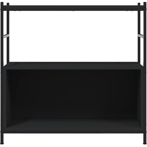  Regal za knjige crni 80x30x78,5 cm konstruirano drvo i željezo Slike