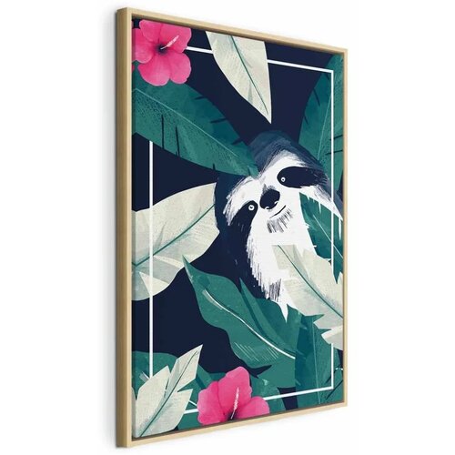  Slika - Sloth in the Tropics (1 Part) Vertical 40x60 U prirodnom drvenom okviru Cijene