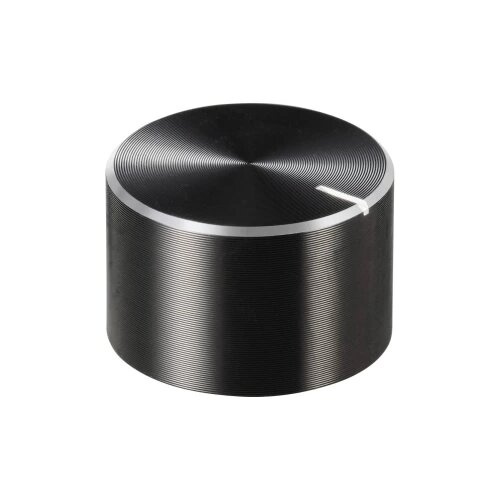 TRU COMPONENTS TC-11613840 okretni gumb s gumbom za obilježavanje crna (Ø x V) 20 mm x 13 mm aluminij, plastika 1 St. Cijene