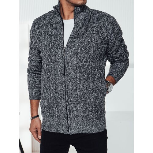 DStreet Sweter męski rozpinany szary Slike