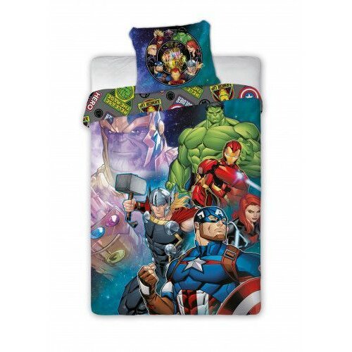 Avengers posteljina za decu 160x200cm + 70x80cm Slike