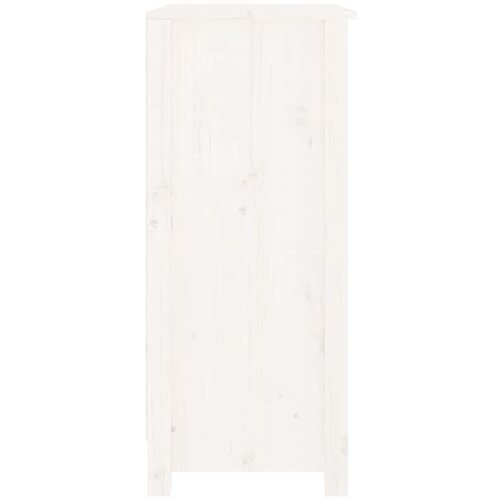  Komoda bijela 70 x 35 x 80 cm od masivne borovine Slike