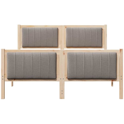  Okvir kreveta Smeđa i taupe 135 x 190 cm Masivna borovina Slike