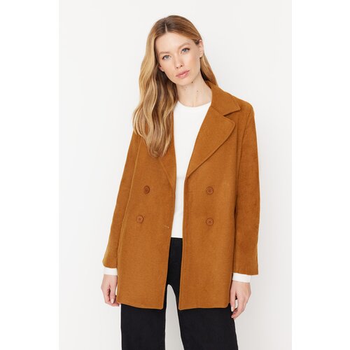 Trendyol Coat - Brown - Double-breasted Slike
