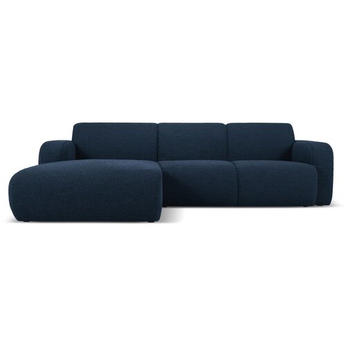 Micadoni Home temno modra kotna sedežna garnitura iz tkanine boucl&amp;eacute; (levi kot) molino &amp;ndash; Slike
