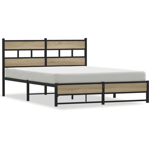 VidaXL Metalni okvir kreveta bez madraca boja hrasta sonome 160x200 cm Slike