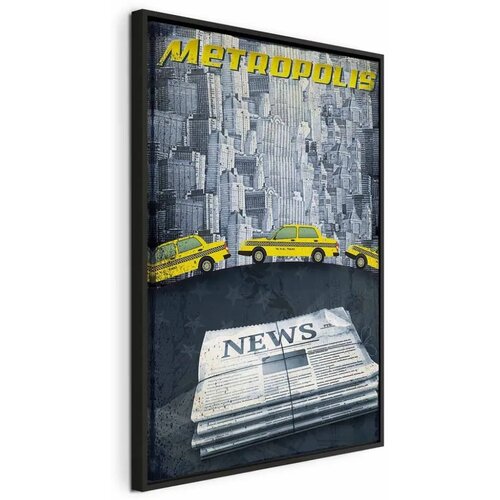  Slika - Metropolis (1 Part) Vertical 60x90 U crnom drvenom okviru Cijene