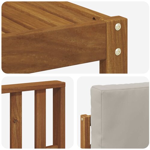  Set vanjskih sofa 9 kom. Prirodna i svijetlo siva Slike