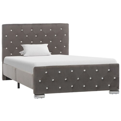VidaXL Okvir za krevet od tkanine sivi 100 x 200 cm Slike