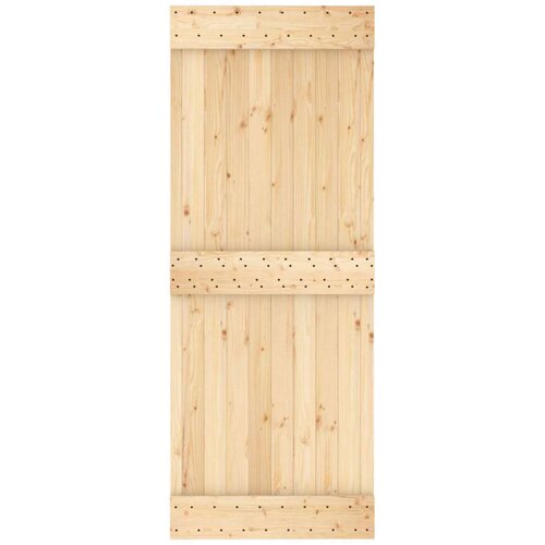  Klizna vrata Prirodna i bijela 80 x 210 cm Čvrsta borovina Slike