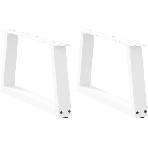 vidaXL Noge jedilne mize V-oblika 2 kosa Bela 60x(30-31,3) cm Jeklo Cene