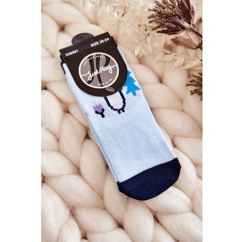 Kesi Children's Classic Cotton Socks Blue Slike