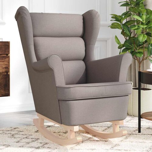 vidaXL Gugalni stol Taupe 74x90x102 cm Tkanina Cene