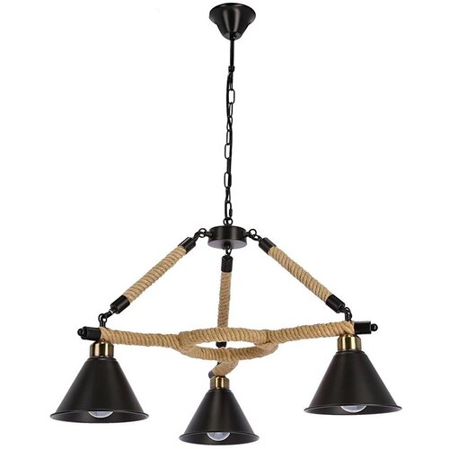  Luster na lancu NEGRU 3xE27/40W/230V crna/braon Cene