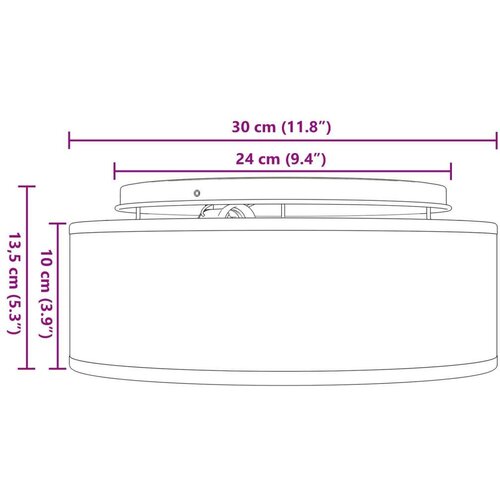 VidaXL crna tekstil, metal &amp;Oslash;30 x 13.5 cm dekorativni umetci Slike