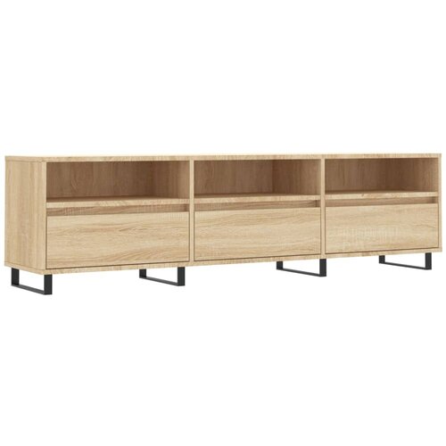 Maison Chic TV omarica - TV stojalo - Televizijska omarica sonoma hrast 150x30x44,5 cm inženirski les, (21700413) Slike