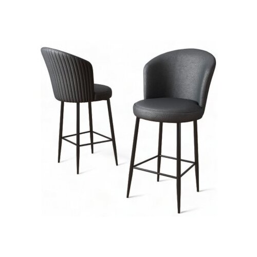 Hanah home set 4 barske stolice uras anthracite black Slike