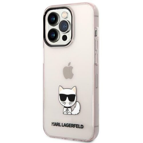 Karl Lagerfeld kLHCP14LCTTRI zaščita ovitek za iphone 14 pro prozorno roza - choupette logo Cene