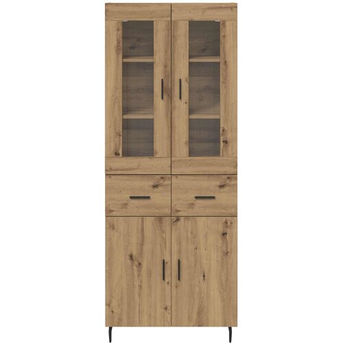  Highboard 2 kom. Umjetnički hrast 69,5 x 34 x 180 cm Slike
