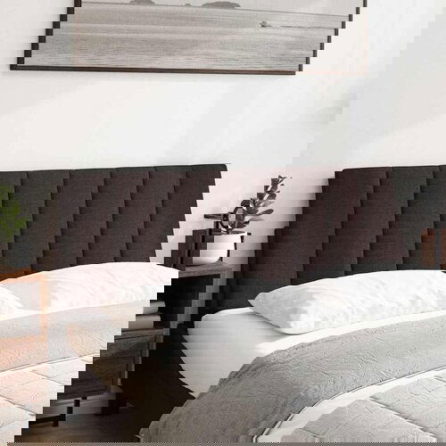Maison Chic Posteljno vzglavje - Vzglavna omarica - Vzglavna stranica temno rjava 120 cm blago, (21704249) Cene