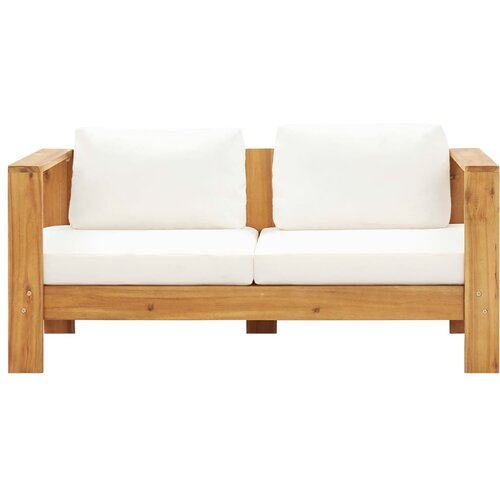 Maison Chic Vrtni kavč - Zunanji kavč z blazino 140 cm trden akacijev les, (22043583) Slike