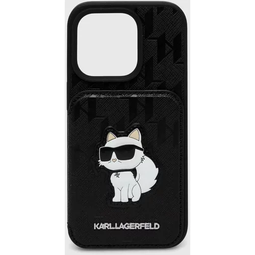Karl Lagerfeld Etui za telefon iPhone 15 Pro 6.1" črna barva