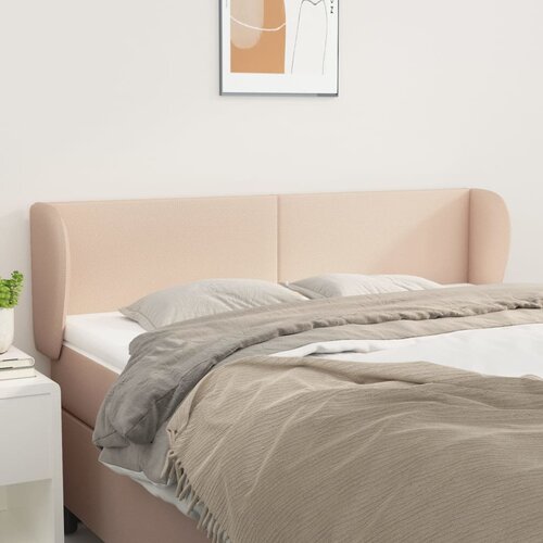 VidaXL Uzglavlje s u&amp;scaron;ima boja cappuccina 147x23x78/88 cm umjetna koža Slike